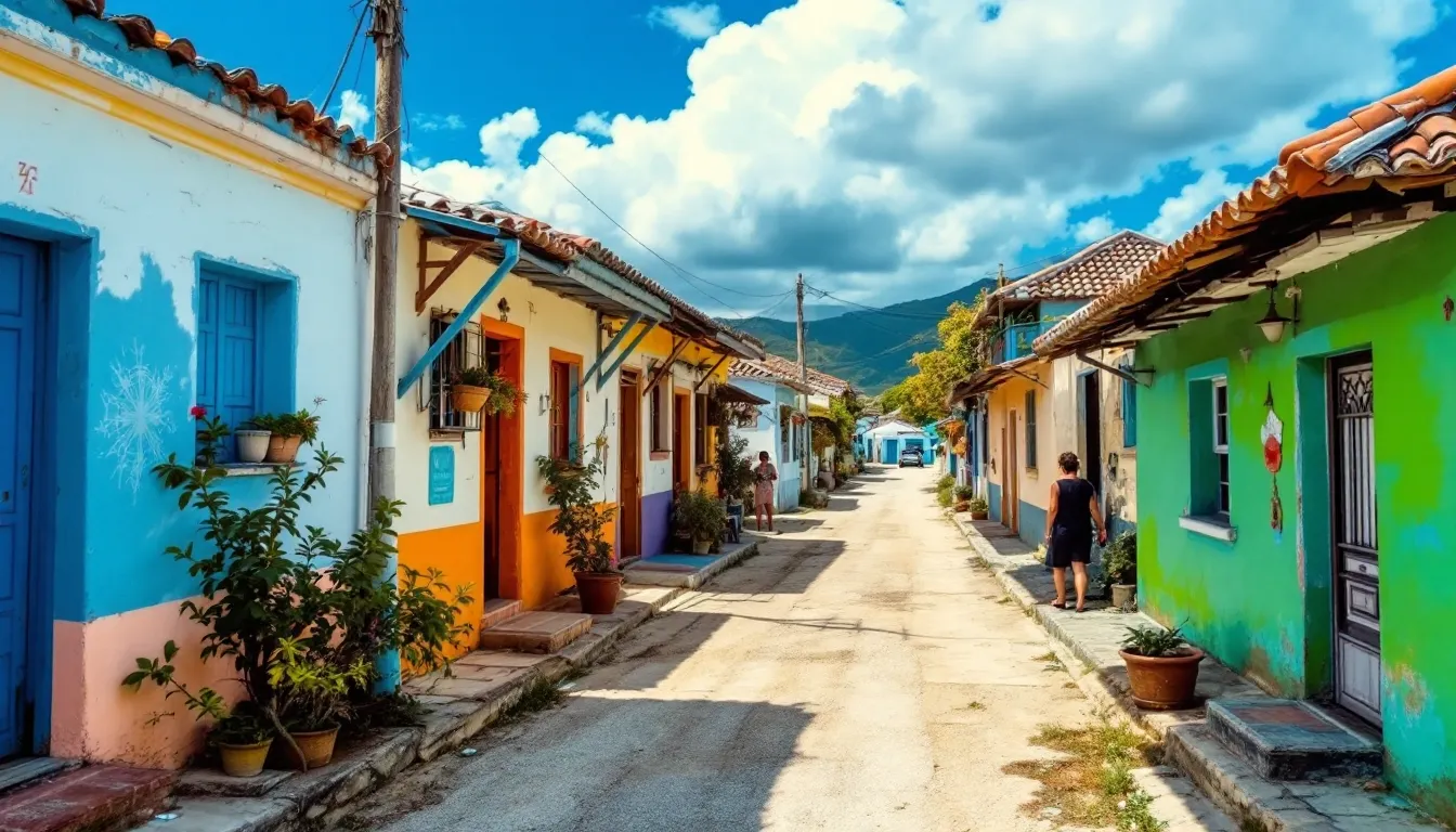 Petit village traditionnel sur une île des Caraïbes compressed Petit village traditionnel sur une île des Caraïbes compressed