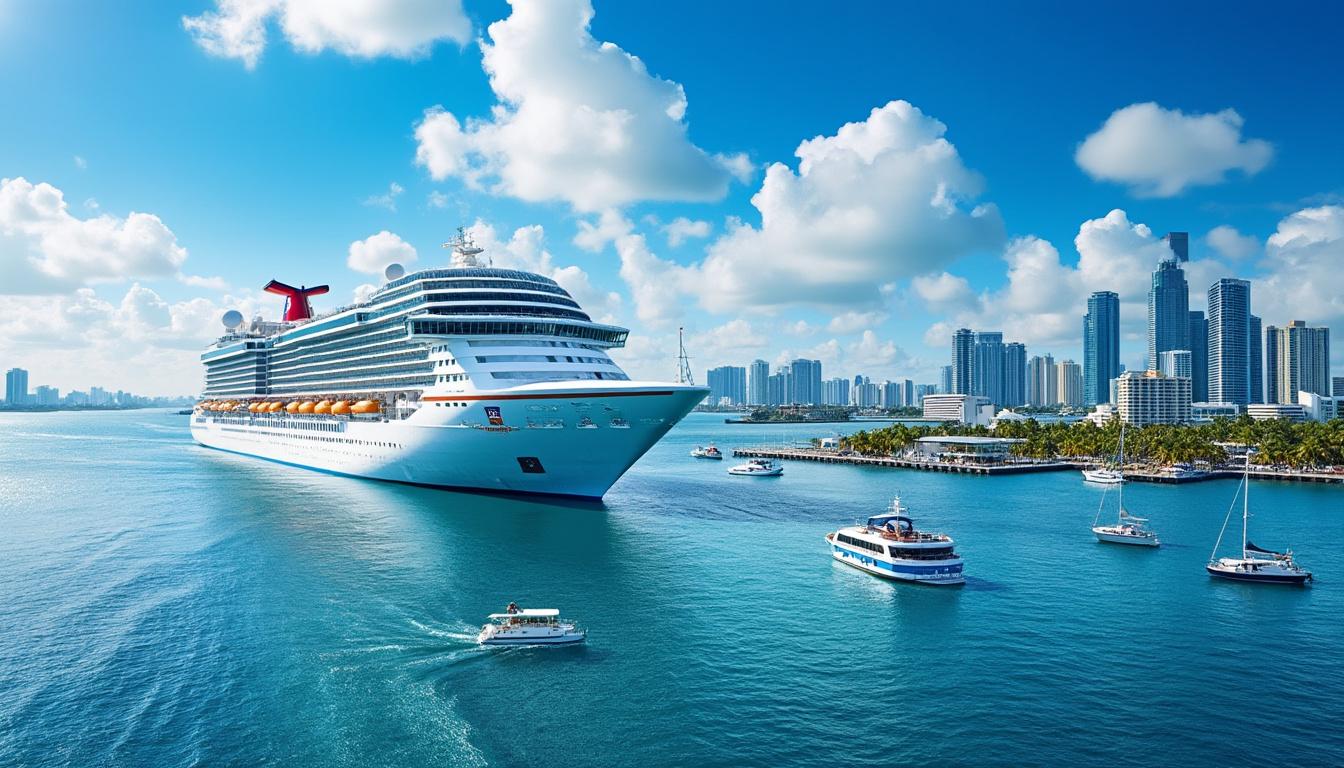 découvrez l'arrivée majestueuse du queen elizabeth de cunard à portmiami, marquant le lancement officiel de la saison caribéenne et promettant des croisières inoubliables vers des destinations exotiques.
